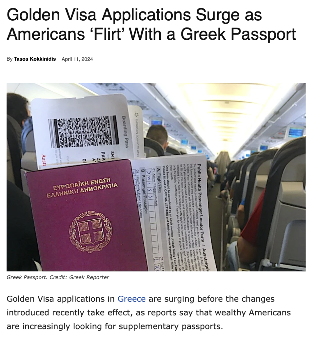 美国人也开始“抢”希腊房子了？希腊黄金签证申请量暴涨！